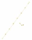 Conjunto Brinco E Pulseira Bebê Infantil 3mm Em Ouro 18k-750