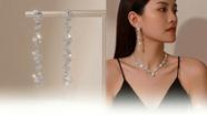 Conjunto Brincos Feminino E Colar Prata Zircônia Choker Festa Luxo