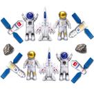 Conjunto Brinquedo Espacial Astronautas Avião Satélite 12pçs