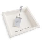 Conjunto Brownie Baker Mud Pie Ceramic White 3,35 x 13,4 x 13,1 cm