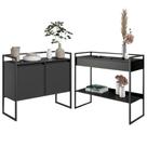 Conjunto Buffet Compacto e Aparador Industrial Preto