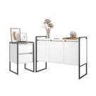 Conjunto Buffet e Gaveteiro Industrial Paris Branco