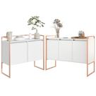 Conjunto Buffet Industrial 2 e 3 portas Branco Cobre