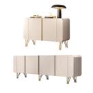 Conjunto Buffets Bambino/Virginia Sala de Estar MDP/MDF Pés em Aço Off White G26 - Gran Belo