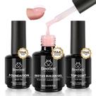 Conjunto Builder Gel + Top Coat + Base Coat Beetles Hema Free