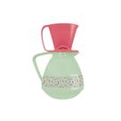 Conjunto Bule Amare Decorado Hortelã e Pêssego Mor 782