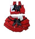 Conjunto Bunda Rica Vermelho Poá Tam.P