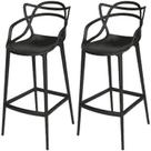 Conjunto C/2 Banquetas Médias Masters Allegra 66Cm Preto