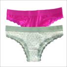 Conjunto c/2 calcinhas basic+ renda 6386 - estampa coração cinza / lisa pink - p Conjunto c/2 calcinhas basic+ renda 6386 - estampa coração cinza / lisa pink - p