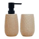 Conjunto C/2 Peças Para Banheiro de Cerâmica Stone Bege - Wolff