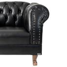 Conjunto c/ 2 Poltronas Chesterfield Duque Corano Preto / Decoração , Sala, Tv, Estar, Recepção, Barbearia