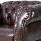 Conjunto c/ 2 Poltronas Chesterfield Duque Para Sala, Tv, Estar, Recepção, Barbearia , Decoração - Corano Marrom