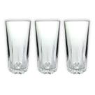Conjunto C/3 Copos Altos Ayla Em Vidro Para Servi 330ml