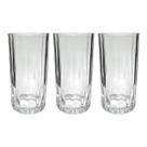 Conjunto C/3 Copos Altos Dara Em Vidro Para Servi 300ml