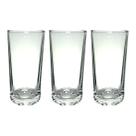 Conjunto C/3 Copos Altos Ravi Em Vidro Para Servi 300ml