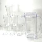 Conjunto C/6 Copos 220ml e C/1 Jarra 1,8L Linda de Acrílico