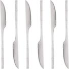 Conjunto c/ 6 facas p/ churrasco aço inox lyor bambu elegant 22,3cm