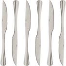 Conjunto c/ 6 facas p/ churrasco aço inox lyor positano 23cm