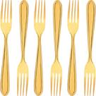 Conjunto c/ 6 garfos de sobremesa aço inox dourado lyor gastro 16cm