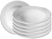CONJUNTO C/ 6 PRATOS FUNDO MADELEINE BRANCO Ø 22 cm