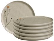 CONJUNTO C/ 6 PRATOS RASO BIO STONEWARE CAMPESTRE Ø 27,5cm
