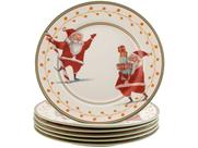 Conjunto c/ 6 Pratos Raso Ho Ho Ho Natal Alleanza