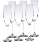 Conjunto c/ 6 taças de vidro colibri p/ champagne 220ml - bohemia
