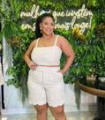 Conjunto c/ Shorts e Cropped Bordado de Linho Conjunto c/ Shorts e Cropped Bordado de Linho