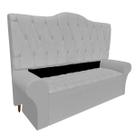 Conjunto Cabeceira Casal e Recamier Baú 140cm Calçadeira Banco Quarto Estofado