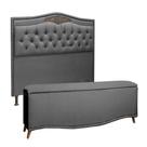Conjunto Cabeceira e Calçadeira Holanda 1,95 cm Linho Speciale Home