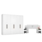 Conjunto Cabeceira e Guarda Roupa Casal Caroline Branco