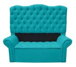 Conjunto Cabeceira E Recamier Agnes Para Cama Box Casal Queen 1.58 - Suede