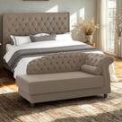 Conjunto Cabeceira Florenze Casal 1,40 Em Bouclêzinho Chaise Sirius Larbelle Móveis