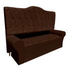 Conjunto Cabeceira King Size e Recamier Baú 198cm Calçadeira Estofado Conjunto Cabeceira King Size e Recamier Baú 198cm Calçadeira Estofado