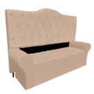 Conjunto Cabeceira Queen Casal e Recamier Baú 160cm Calçadeira Estofado