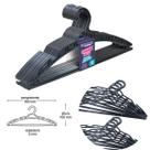 Conjunto Cabide Plástico Super Resistente Preto C/10pç Conjunto Cabide Plástico Super Resistente Preto C/10pç