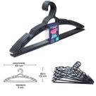 Conjunto Cabide Plástico Super Resistente Preto C/ 5 Peça Conjunto Cabide Plástico Super Resistente Preto C/ 5 Peça