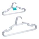 Conjunto Cabides Slim Infantil Reforçados Transparente Cristal Acrílico Organizador Bebê 3 Peças