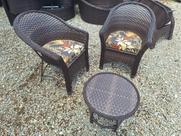 Conjunto Cadeira Com Mesinha Varanda Pequena Jardim Sacada Varanda Fibras