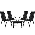Conjunto Cadeiras Mesa De Centro Canadá Edícula Preto Conjunto Cadeiras Mesa De Centro Canadá Edícula Preto