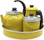 Conjunto Café 4 Peças Amarelo