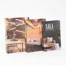 Conjunto Caixa Porta Objetos/Livro Decorativa Luxo -Linhas Retas