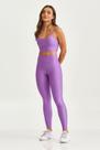 Conjunto Cajubrasil Top Texturizado Roxo + Legging Silk Tam G