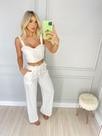 Conjunto calça alfaiataria e cropped Conjunto calça alfaiataria e cropped