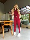 Conjunto calça canelado