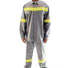 Conjunto Calca E Camisa Brim Faixa Refletiva Manga Longa