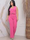 Conjunto Calça e Colete Cropped Malha Ana Ruga Feminino 2 peças lançamento moda