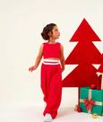 Conjunto calça e croped infantil