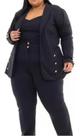 Conjunto Calça E Cropped Blazer Social Plus Size