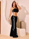 Conjunto Calça e Cropped com Detalhes Empório PitBull 93177 COR:PRETOTAMANHO:P Conjunto Calça e Cropped com Detalhes Empório PitBull 93177 COR:PRETOTAMANHO:P